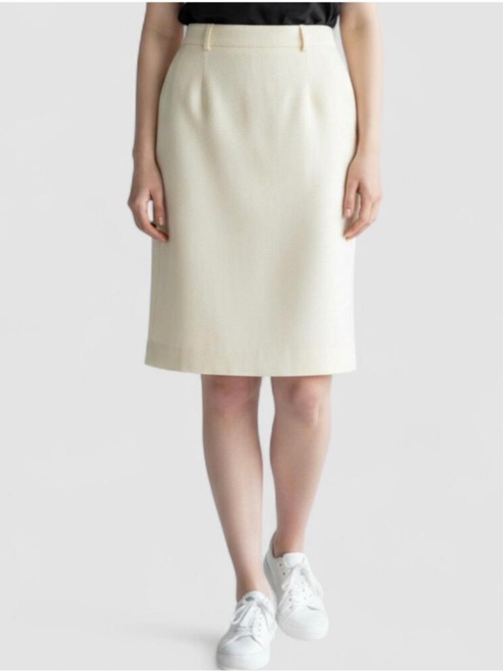Breeches Vintage Ivory Solid Skirt Womens XSmall